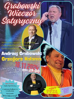 Grabów nad Prosną Wydarzenie Kabaret Grabowski Wieczór Satyryczny - Andrzej Grabowski i Grzegorz Halama